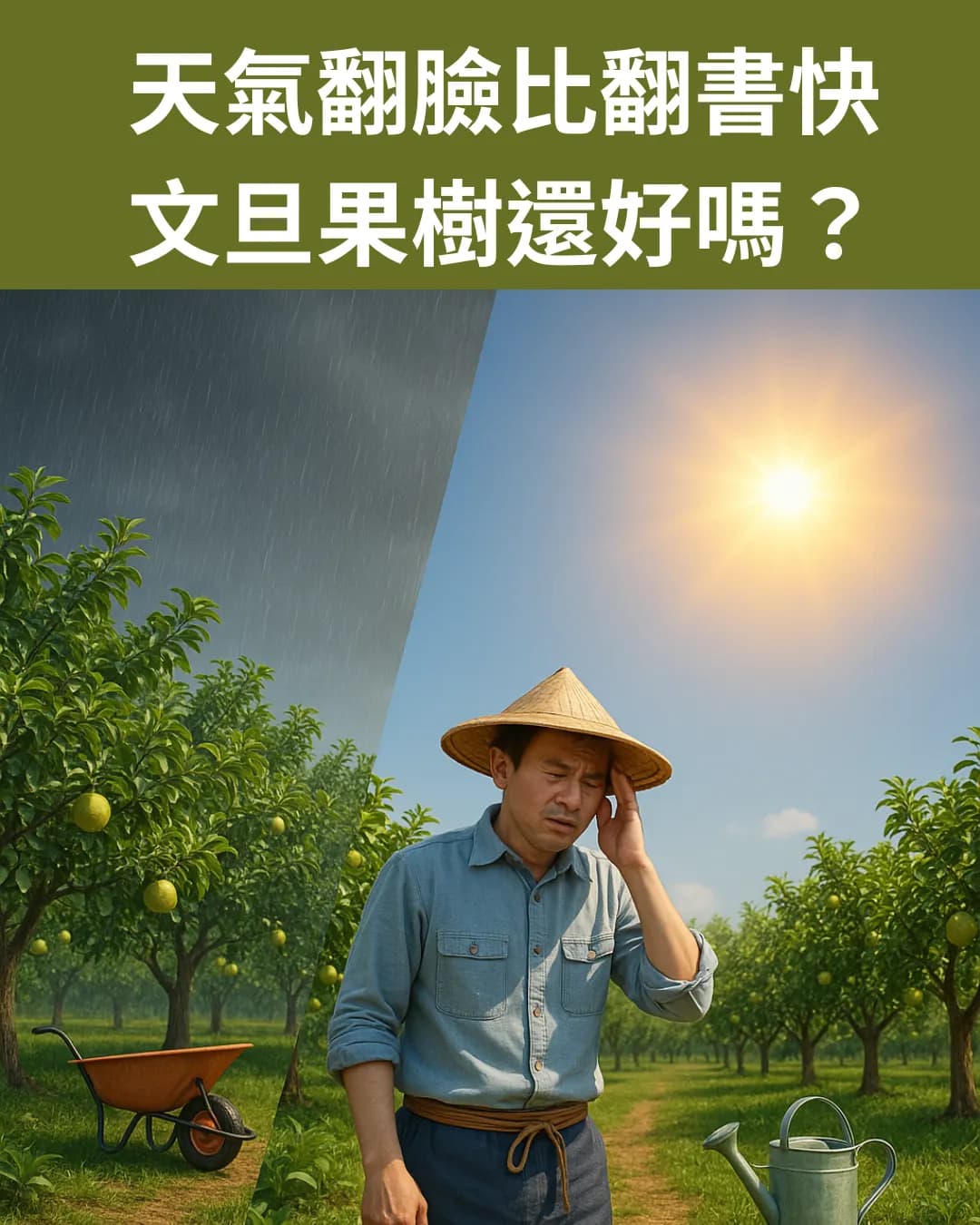 天氣翻臉比翻書快,文旦果樹還好嗎?